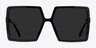 Prix Black AcetateSunglass Frames from EyeBuyDirect, Front View