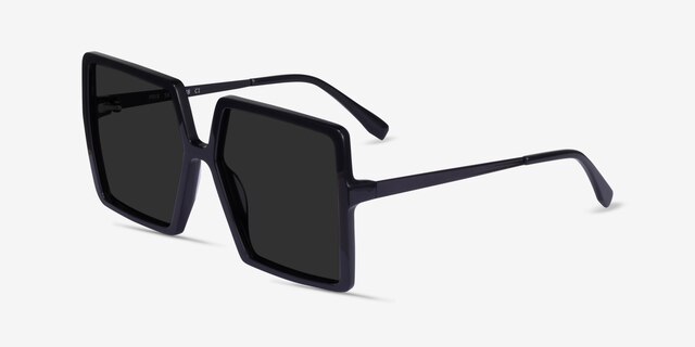 Prix Black AcetateSunglass Frames from EyeBuyDirect, Angle View