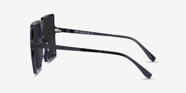 Prix Black AcetateSunglass Frames from EyeBuyDirect, Side View