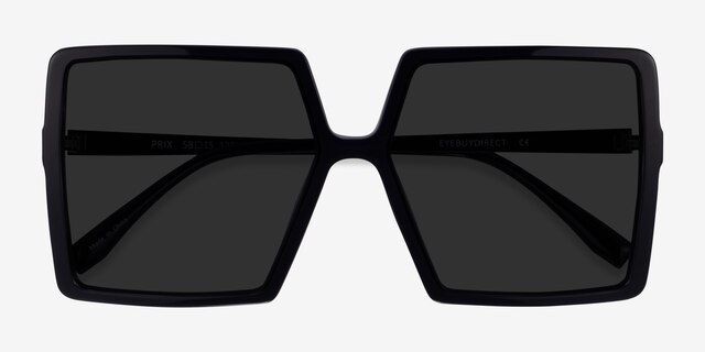 Prix Black AcetateSunglass Frames from EyeBuyDirect, Closed View