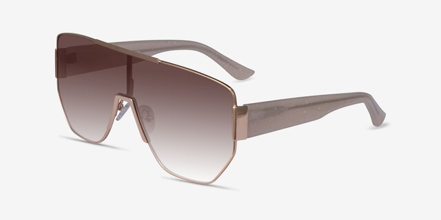 Portal Gold AcetateSunglass Frames from EyeBuyDirect, Angle View
