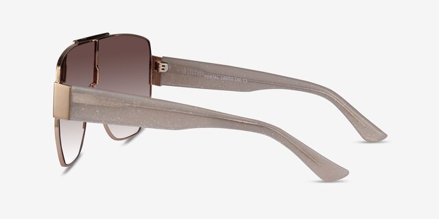 Portal Gold AcetateSunglass Frames from EyeBuyDirect, Side View