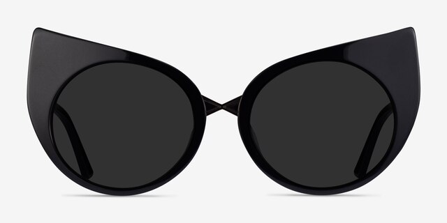 Birman Black Gold AcetateSunglass Frames from EyeBuyDirect, Front View