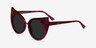 Birman Red Striped Gold AcetateSunglass Frames from EyeBuyDirect, Angle View