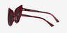 Birman Red Striped Gold AcetateSunglass Frames from EyeBuyDirect, Side View