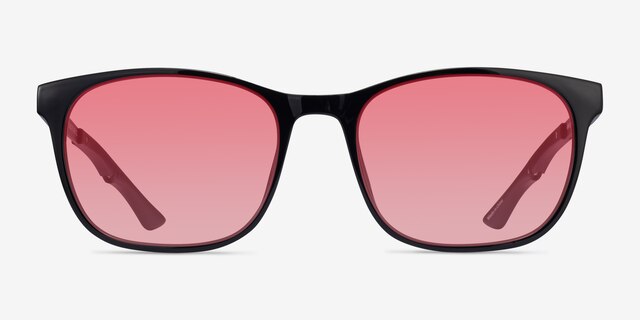 Tenacity Solid Black MetalSunglass Frames from EyeBuyDirect, Front View