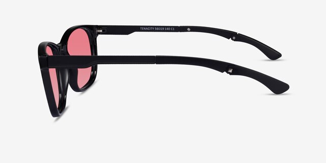 Tenacity Solid Black MetalSunglass Frames from EyeBuyDirect, Side View
