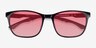 Tenacity Solid Black MetalSunglass Frames from EyeBuyDirect, Closed View