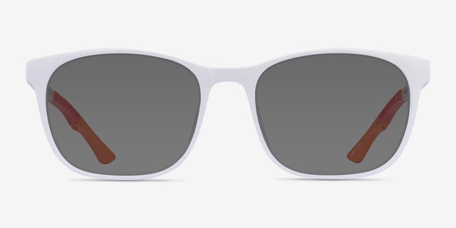 Tenacity Solid White MetalSunglass Frames from EyeBuyDirect, Front View
