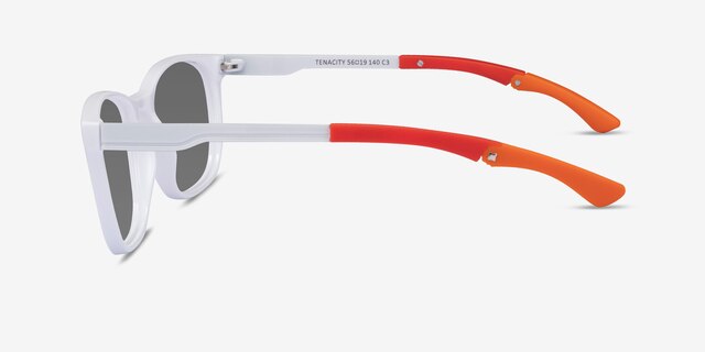 Tenacity Solid White MetalSunglass Frames from EyeBuyDirect, Side View