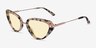 Genevieve Milky Cream Tortoise AcetateSunglass Frames from EyeBuyDirect, Angle View