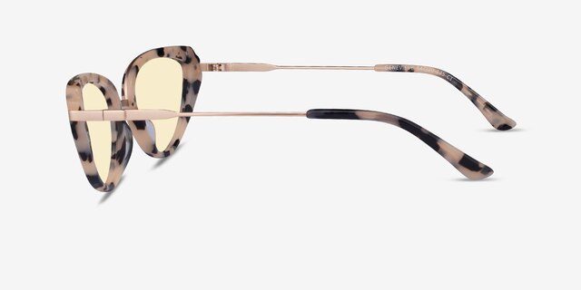 Genevieve Milky Cream Tortoise AcetateSunglass Frames from EyeBuyDirect, Side View
