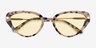 Genevieve Milky Cream Tortoise AcetateSunglass Frames from EyeBuyDirect, Closed View
