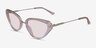 Genevieve Crystal Nude AcetateSunglass Frames from EyeBuyDirect, Angle View