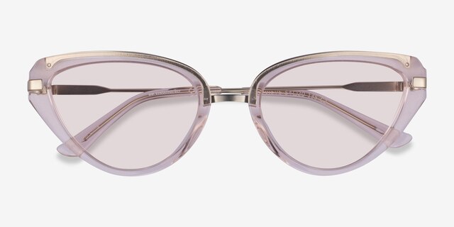 Genevieve Crystal Nude AcetateSunglass Frames from EyeBuyDirect, Closed View