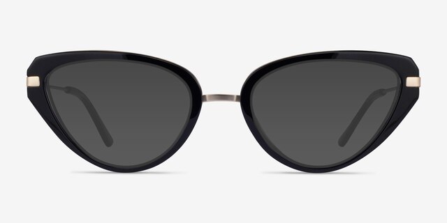 Genevieve Black AcetateSunglass Frames from EyeBuyDirect, Front View