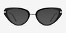 Genevieve Black AcetateSunglass Frames from EyeBuyDirect, Front View