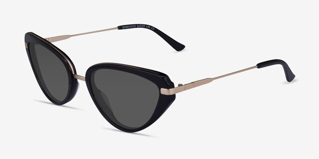 Genevieve Black AcetateSunglass Frames from EyeBuyDirect, Angle View