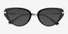 Genevieve Black AcetateSunglass Frames from EyeBuyDirect, Closed View