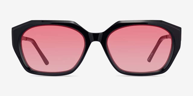 Spritz Black AcetateSunglass Frames from EyeBuyDirect, Front View
