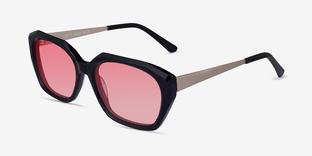 Spritz Black AcetateSunglass Frames from EyeBuyDirect, Angle View