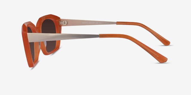 Spritz Orange AcétateSoleil de Lunette de vue d'EyeBuyDirect, Vue de Côté