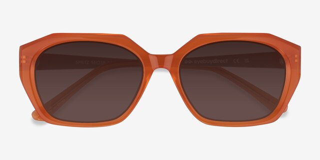 Spritz Orange AcétateSoleil de Lunette de vue d'EyeBuyDirect, Vue Rapprochée