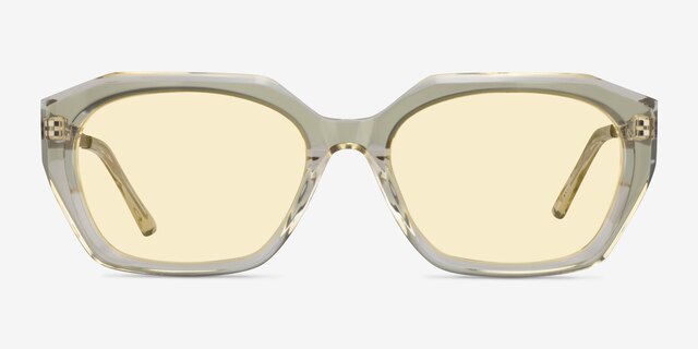 Spritz Yellow Translusant AcetateSunglass Frames from EyeBuyDirect, Front View