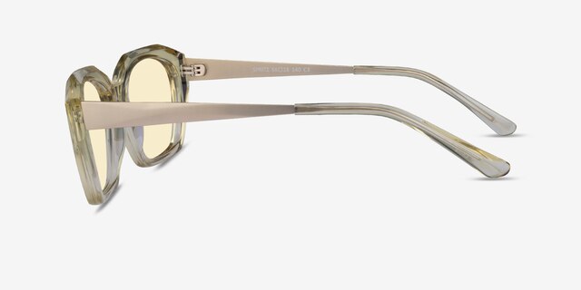 Spritz Yellow Translusant AcetateSunglass Frames from EyeBuyDirect, Side View