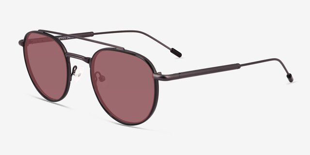 Ned Solid Black AcetateSunglass Frames from EyeBuyDirect, Angle View