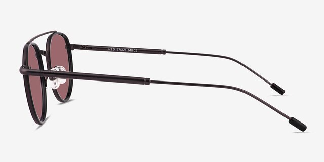 Ned Solid Black AcetateSunglass Frames from EyeBuyDirect, Side View