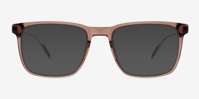 Climb Crystal Brown AcetateSunglass Frames from EyeBuyDirect, Front View