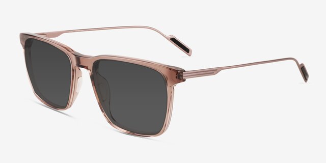Climb Crystal Brown AcetateSunglass Frames from EyeBuyDirect, Angle View