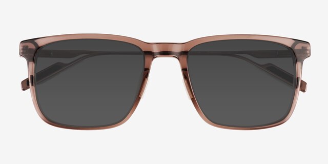 Climb Crystal Brown AcetateSunglass Frames from EyeBuyDirect, Closed View