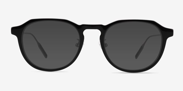 Aim Black AcetateSunglass Frames from EyeBuyDirect, Front View