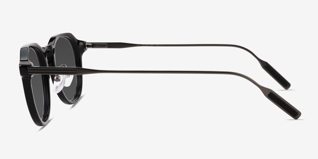 Aim Black AcetateSunglass Frames from EyeBuyDirect, Side View