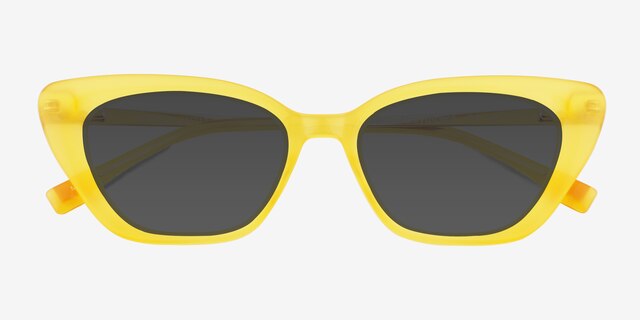 Suzanne Yellow AcetateSunglass Frames from EyeBuyDirect, Closed View