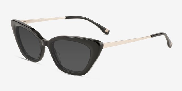 Suzanne Black AcetateSunglass Frames from EyeBuyDirect, Angle View