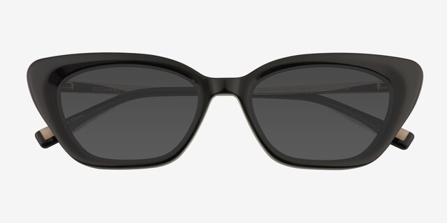 Suzanne Black AcetateSunglass Frames from EyeBuyDirect, Closed View