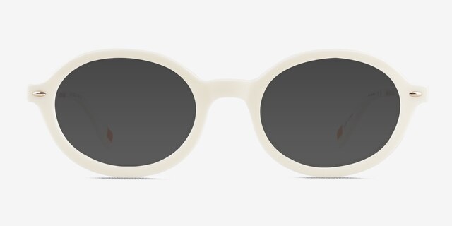 Adel White AcetateSunglass Frames from EyeBuyDirect, Front View