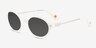 Adel White AcetateSunglass Frames from EyeBuyDirect, Angle View