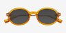 Adel Clear Orange AcetateSunglass Frames from EyeBuyDirect, Closed View