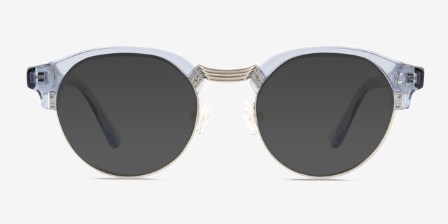 Tommie Clear Blue Silver AcetateSunglass Frames from EyeBuyDirect, Front View