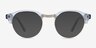Tommie Clear Blue Silver AcetateSunglass Frames from EyeBuyDirect, Front View