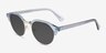Tommie Clear Blue Silver AcetateSunglass Frames from EyeBuyDirect, Angle View