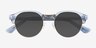 Tommie Clear Blue Silver AcetateSunglass Frames from EyeBuyDirect, Closed View