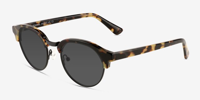 Tommie Tortoise Black AcetateSunglass Frames from EyeBuyDirect, Angle View