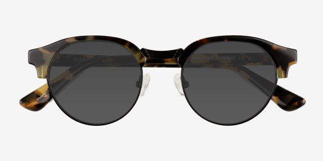 Tommie Tortoise Black AcetateSunglass Frames from EyeBuyDirect, Closed View