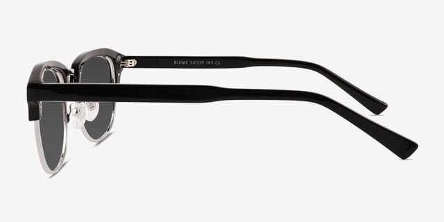Blume Black Silver AcetateSunglass Frames from EyeBuyDirect, Side View