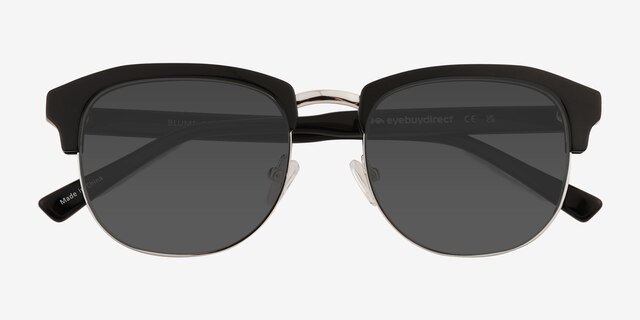 Blume Black Silver AcetateSunglass Frames from EyeBuyDirect, Closed View